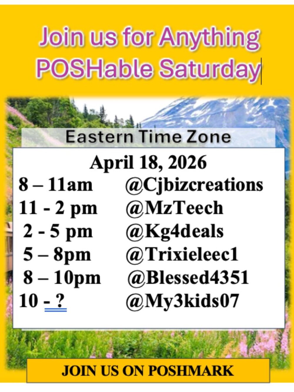 MzTeech Anything POSHable Saturday Share Show Train